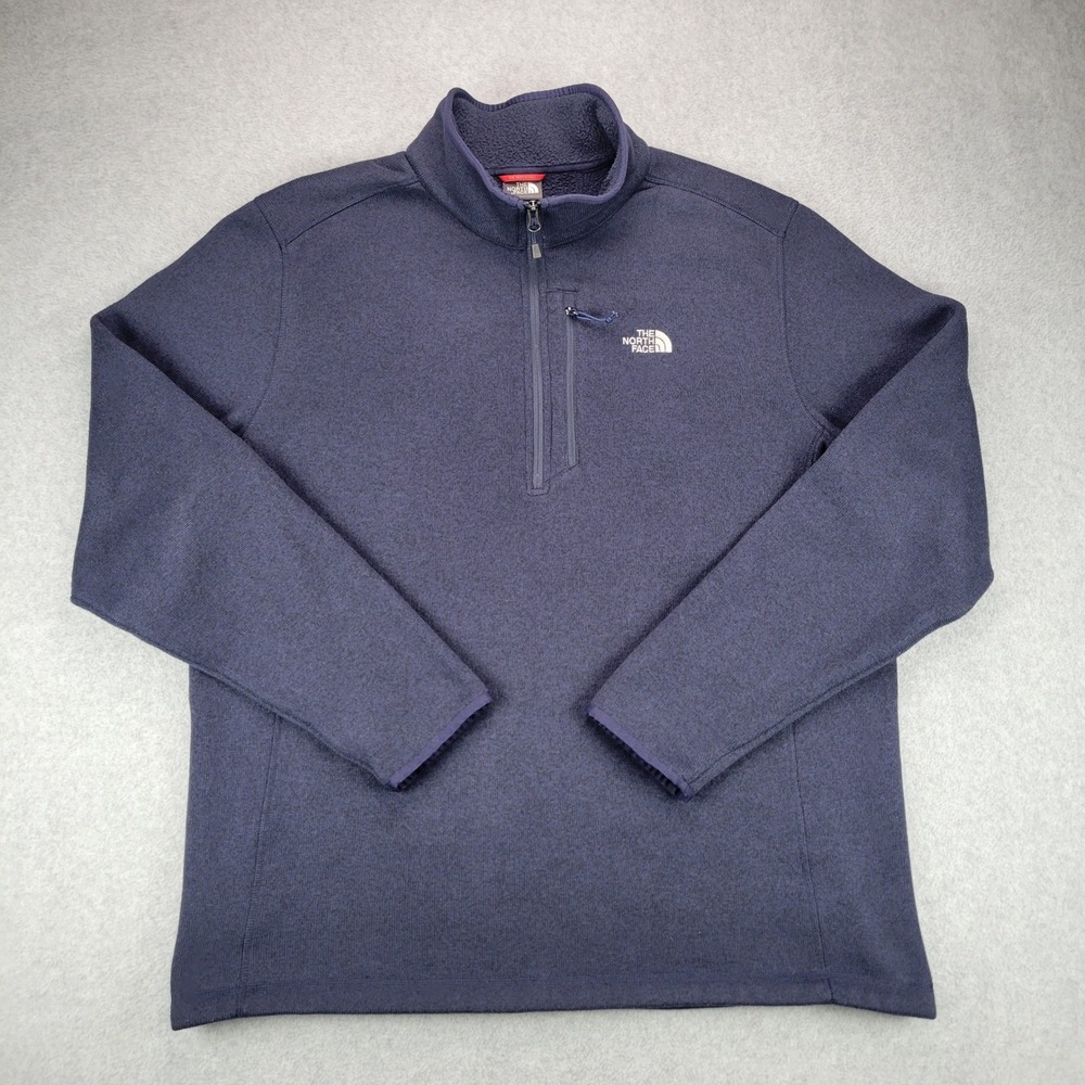 The North Face Gordon Lyons Fleece Pullover Mens XXL Blue Heather 1/4 Zip